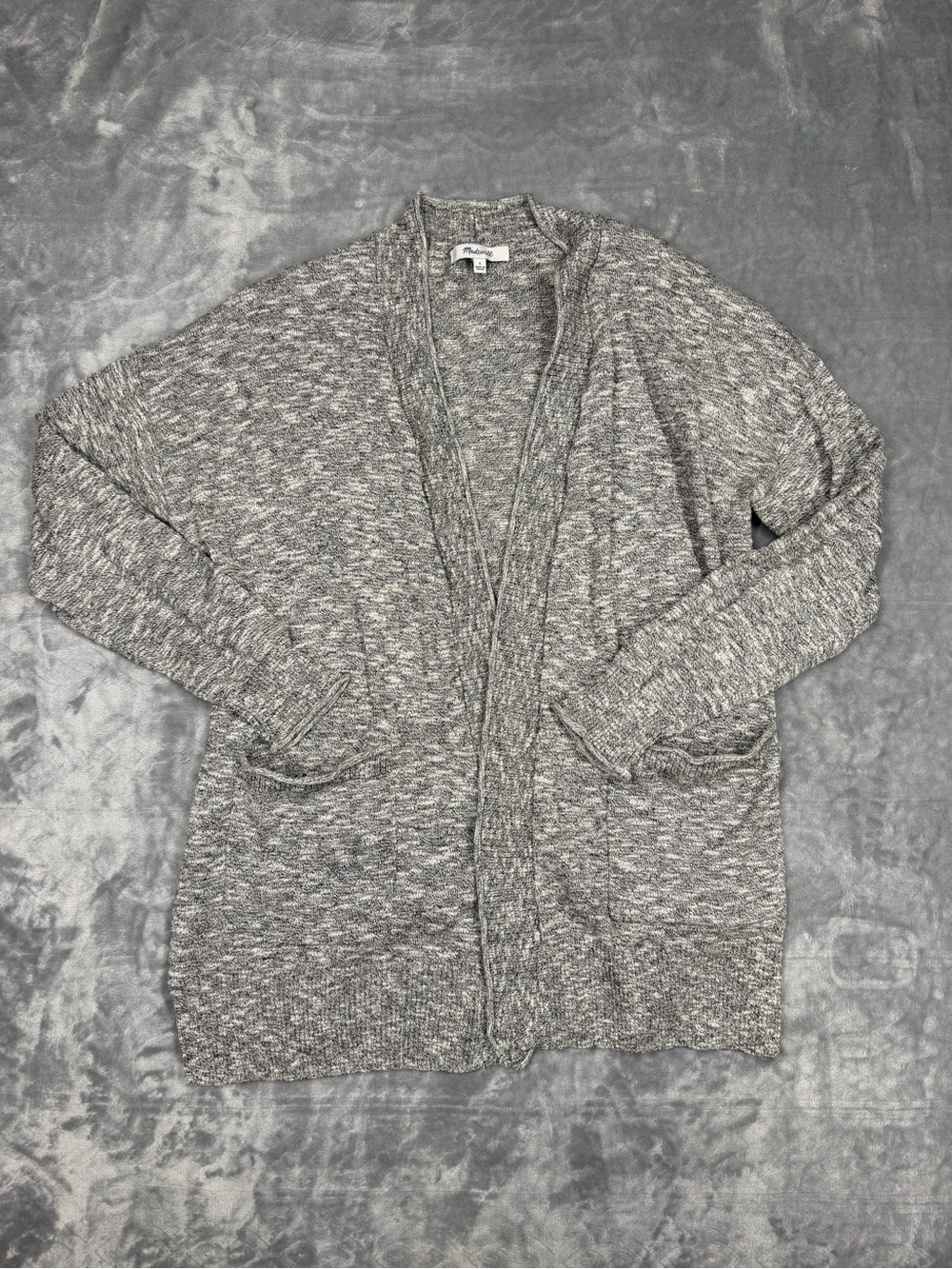 Madewell Marled Gray Bradley Cardigan Sweater